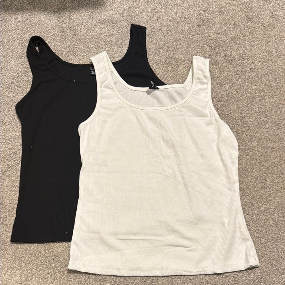 Women's Black and White Tank Tops